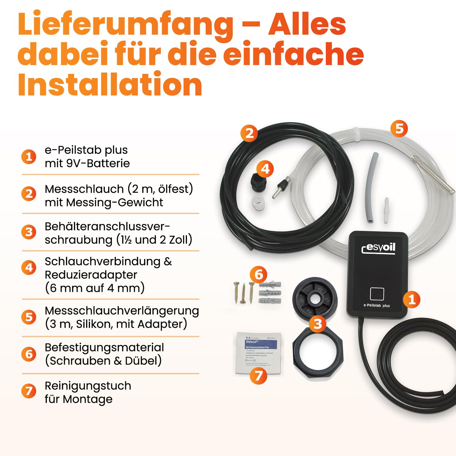 Digitale Füllstandsanzeige für Heizöltank, Öltank – Anzeige in Liter, Zentimeter und Prozent
