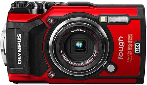 Om System Olympus Tg-6 Red Underwater Camera, Waterproof, Freeze Proof,