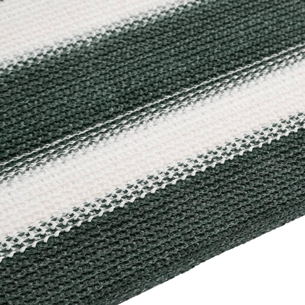 Panneau de clôture vert et blanc - 1,5 x 10 m - PEHD - 195 g/m² - Protection contre les regards indiscrets - Pour jardin, balcon, terrasse