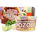 Pozole Instant Ramen Noodle Soup, Authentic Mexican Pozole Sopa, No Trans Fat, 9g Protein, Ready to Eat 3 Minute Meal, 6-Pack of 2.82oz Ramen Bowls