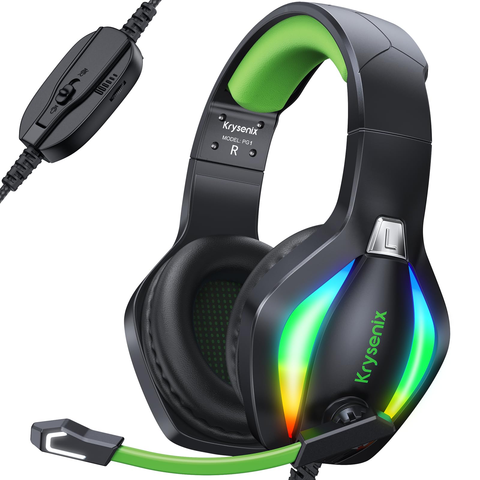 Amazon.co.jp: Krysenix PG1 ゲーミングヘッドセット ヘッド