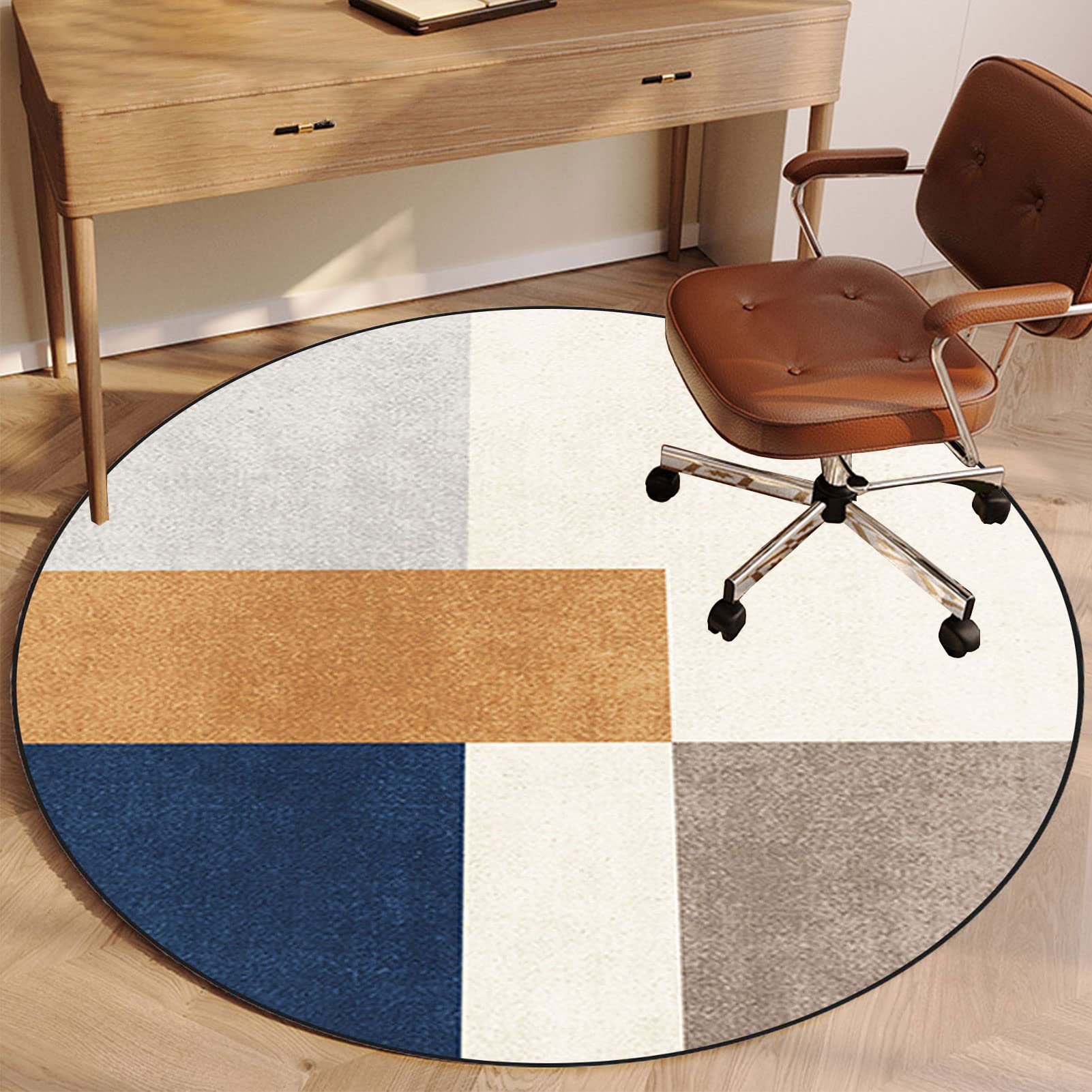 EYZO Chair Mat - Office Chair Mat For Carpet And Hardwood Floor Gaming Chair Mat Round 160 cm Carpet Protector Chair Mat Desk Chair Mat For Office Chair Floor Mat Anti Slip Home Office Gaming Room