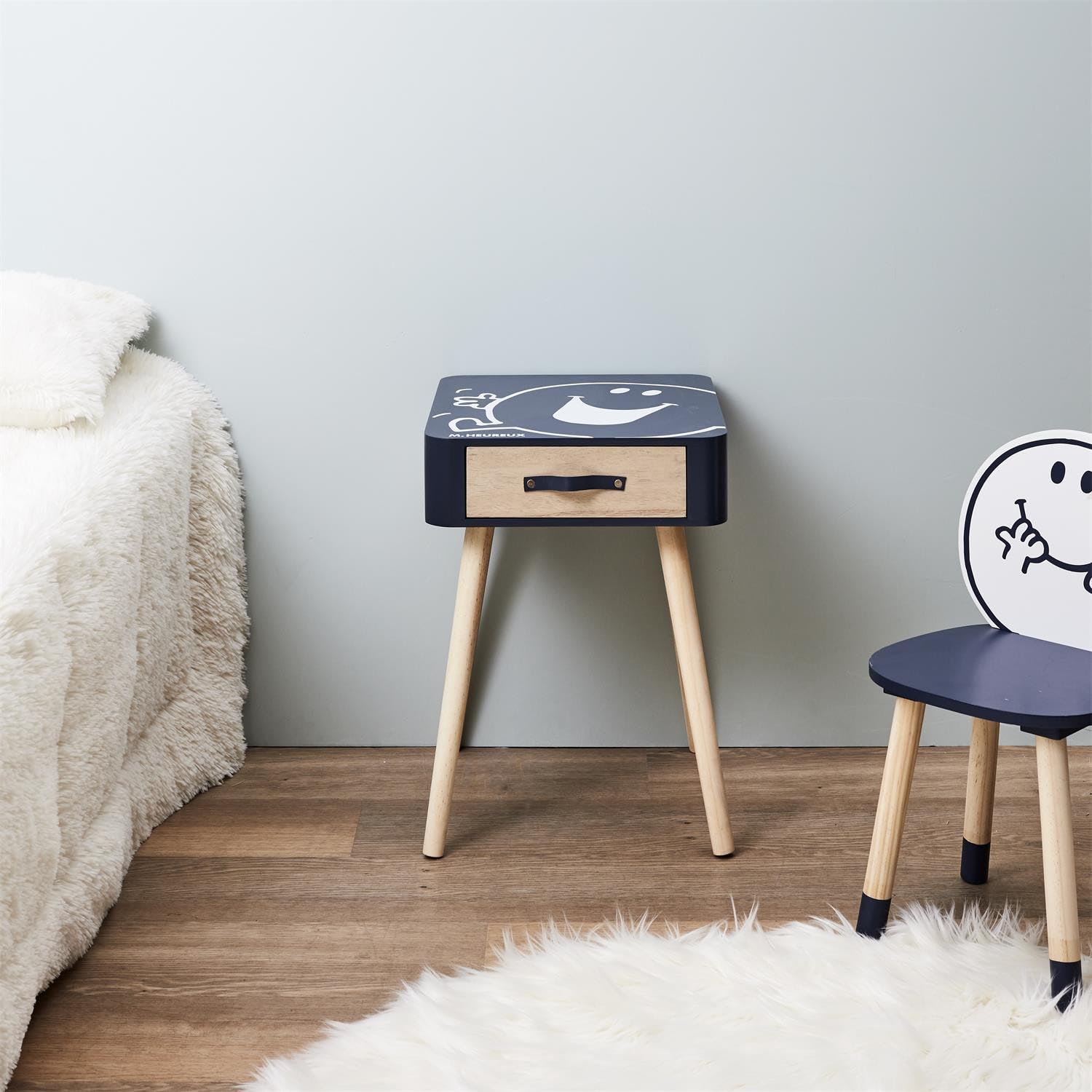 Chevet scandinave pour Enfants Monsieur Heureux