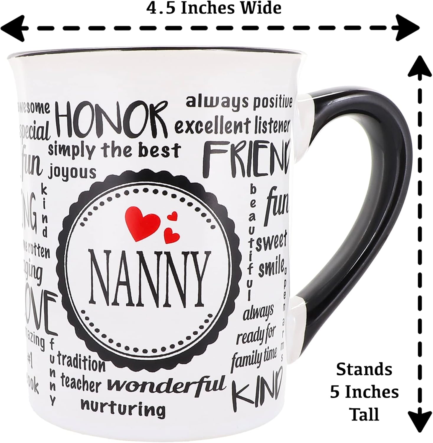 Cottage Creek Mugs - 16oz. Large Ceramic Nanny Coffee Cup - Ideal Stoneware Mug for Kitchen, Office & Home Decor - Gifts for Women, Grandma, Mom, Grandparents - Image 4