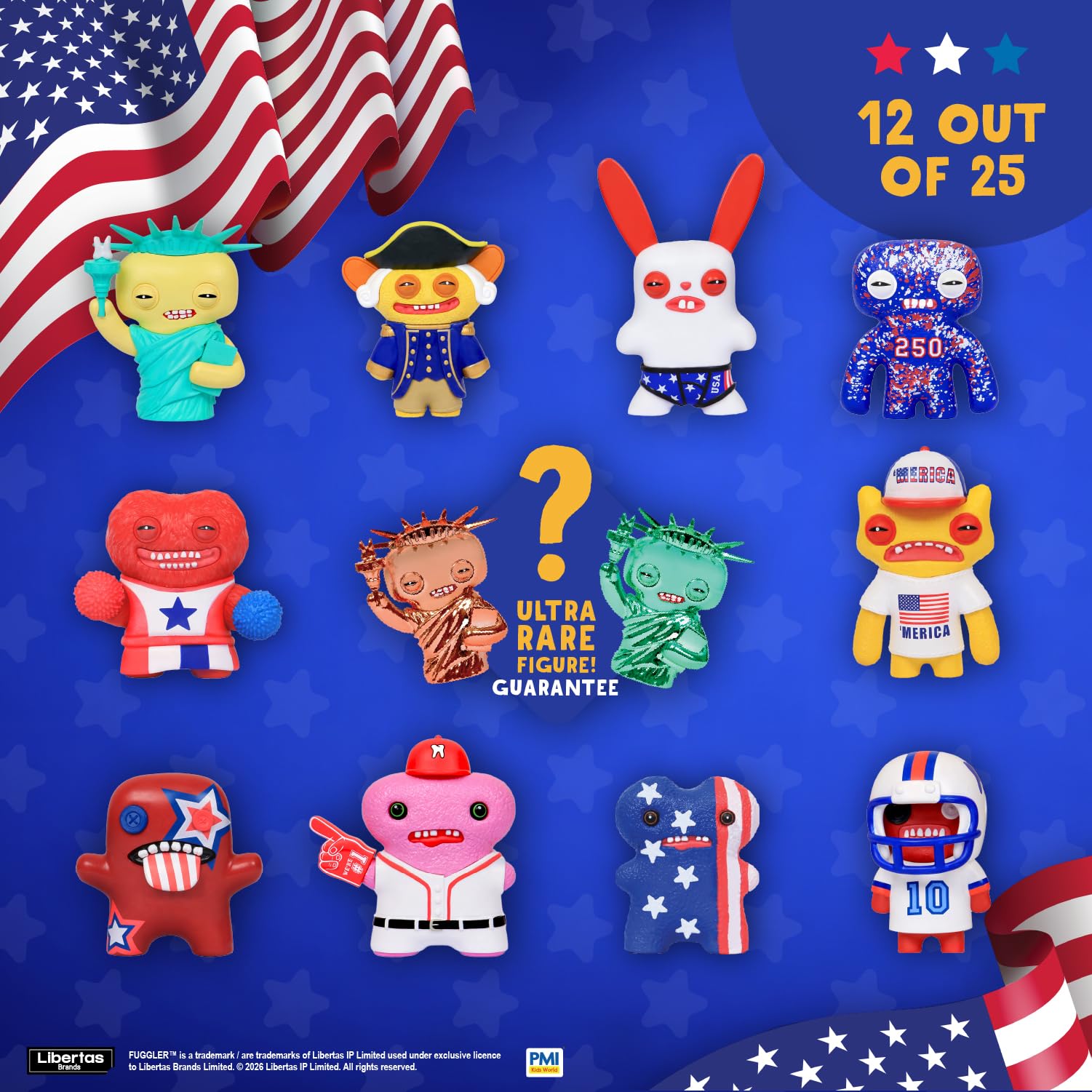 (ラスト1セット)Fuggler アメリカ250周年 限定 12個 Bパターン Amazon.co.jp: Fuggler USA 250周年記念コレクションフィギュア 12