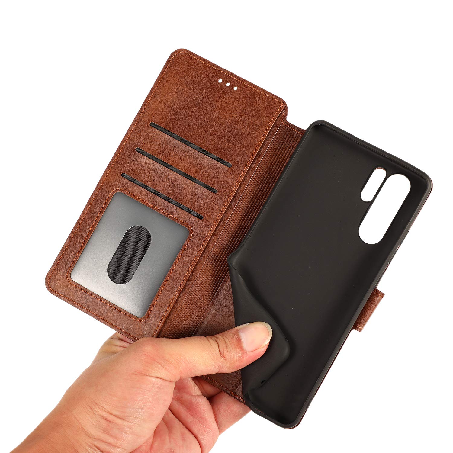 Amazon.co.jp: QLTYPRI Huawei P20 Lite ケース 手帳型 本革レザー