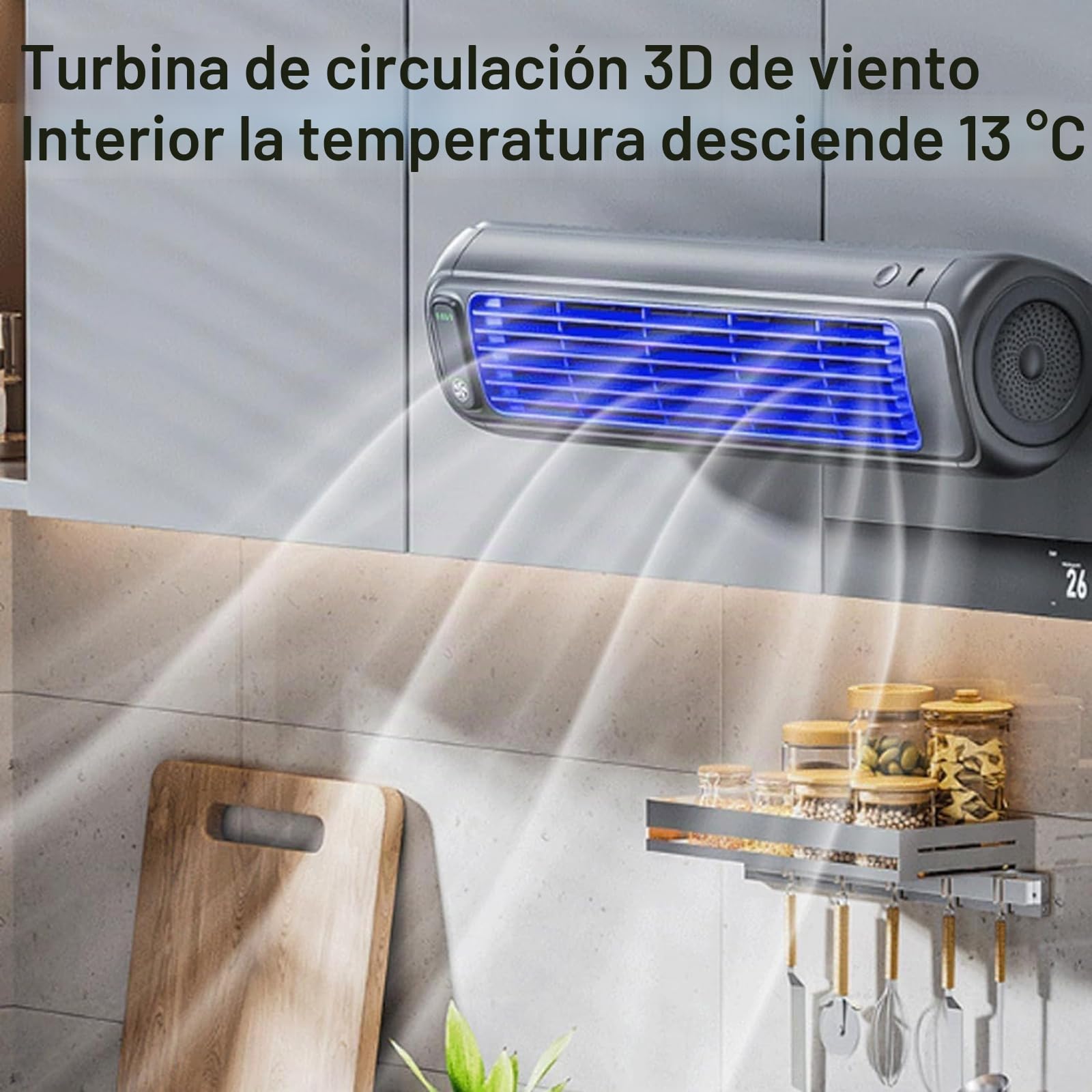 Shirem Cooling Ace, Relaxix Cooling Ace, Outfany Cooling Ace, Ventilador De Refrigeración De Aire Acondicionado Portátil Silencioso Con 3 Velocidades, Para Dormitorio/oficina/cocina,Black