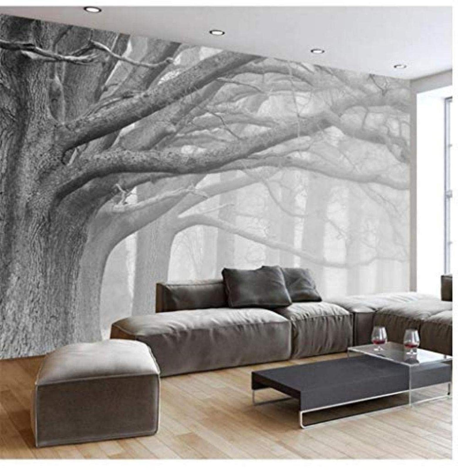 Black And White Tree Wallpaper Mural