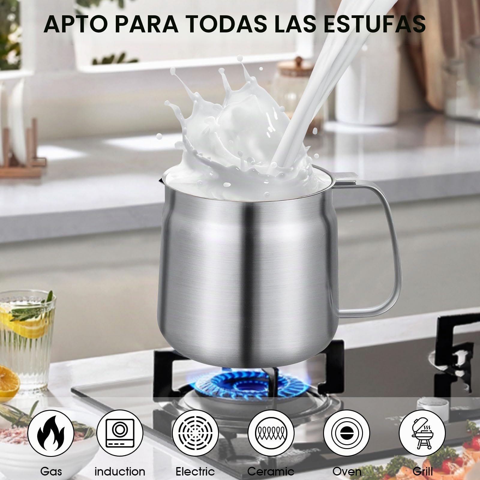 Olla de filtro de aceite de acero inoxidable 304 con cesta de filtro y malla, tapa a prueba de polvo y bandeja antideslizante con asa para almacenar, freír y cocinar grasa (1,5 L)
