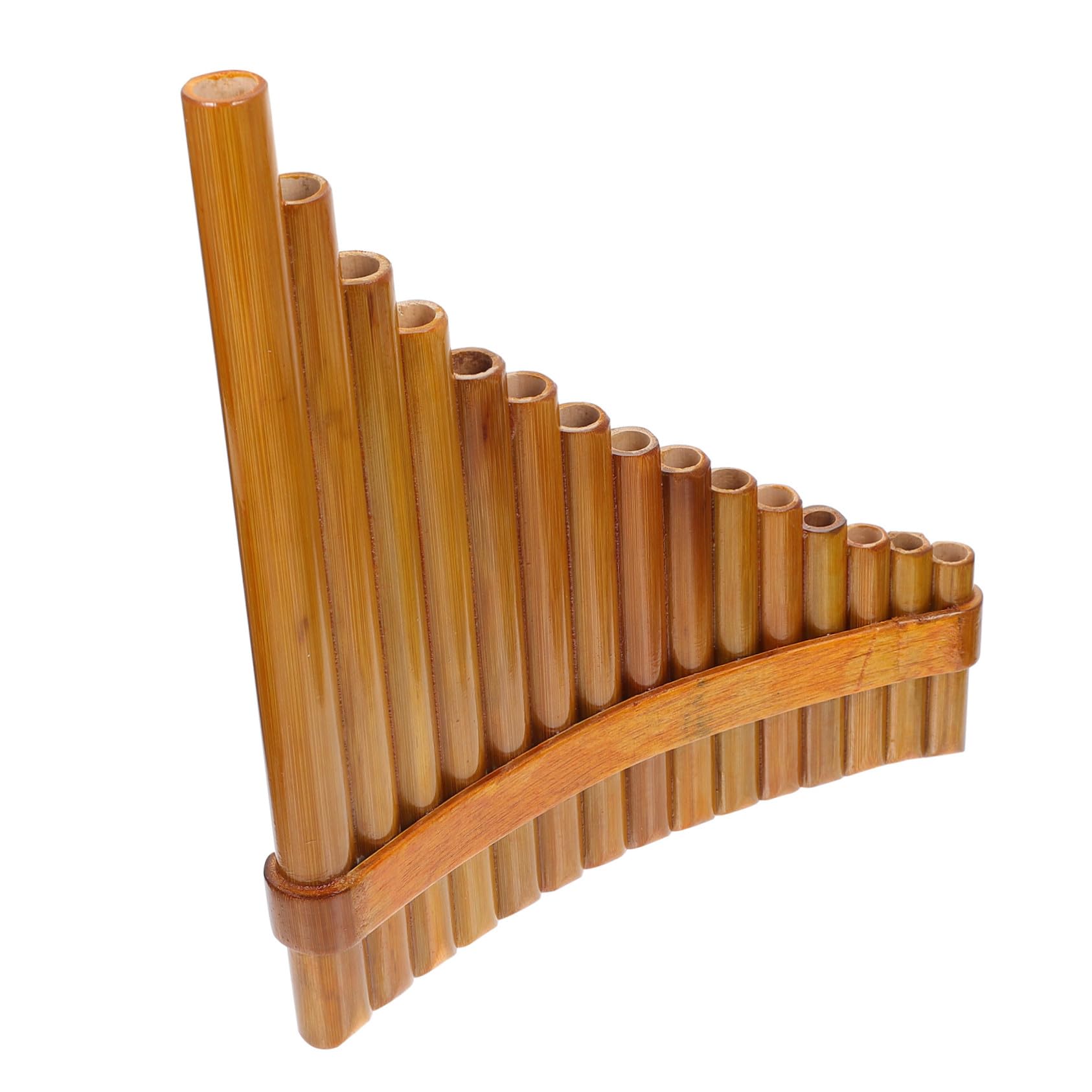 Flauto di Pan in Bambù a 15 Tubature Tono G Medio per Mano Destra, Strumento Musicale Portatile e Preciso per Educazione Musicale