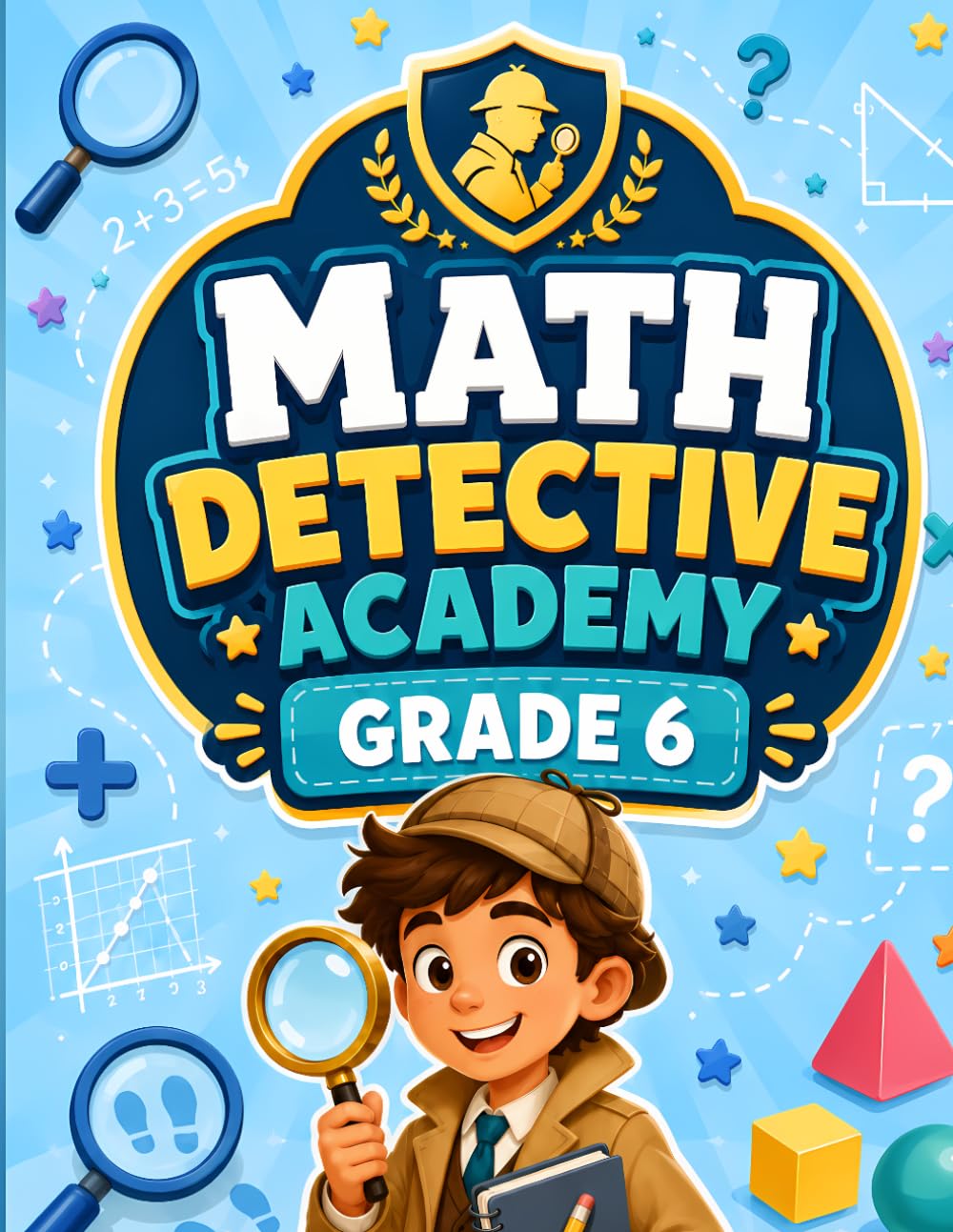 Math Detective Academy Grade 6: Ten Math Mysteries with Ratios, Percents, Fractions, Decimals, Integers, Algebra, Geometry, and Data Practice