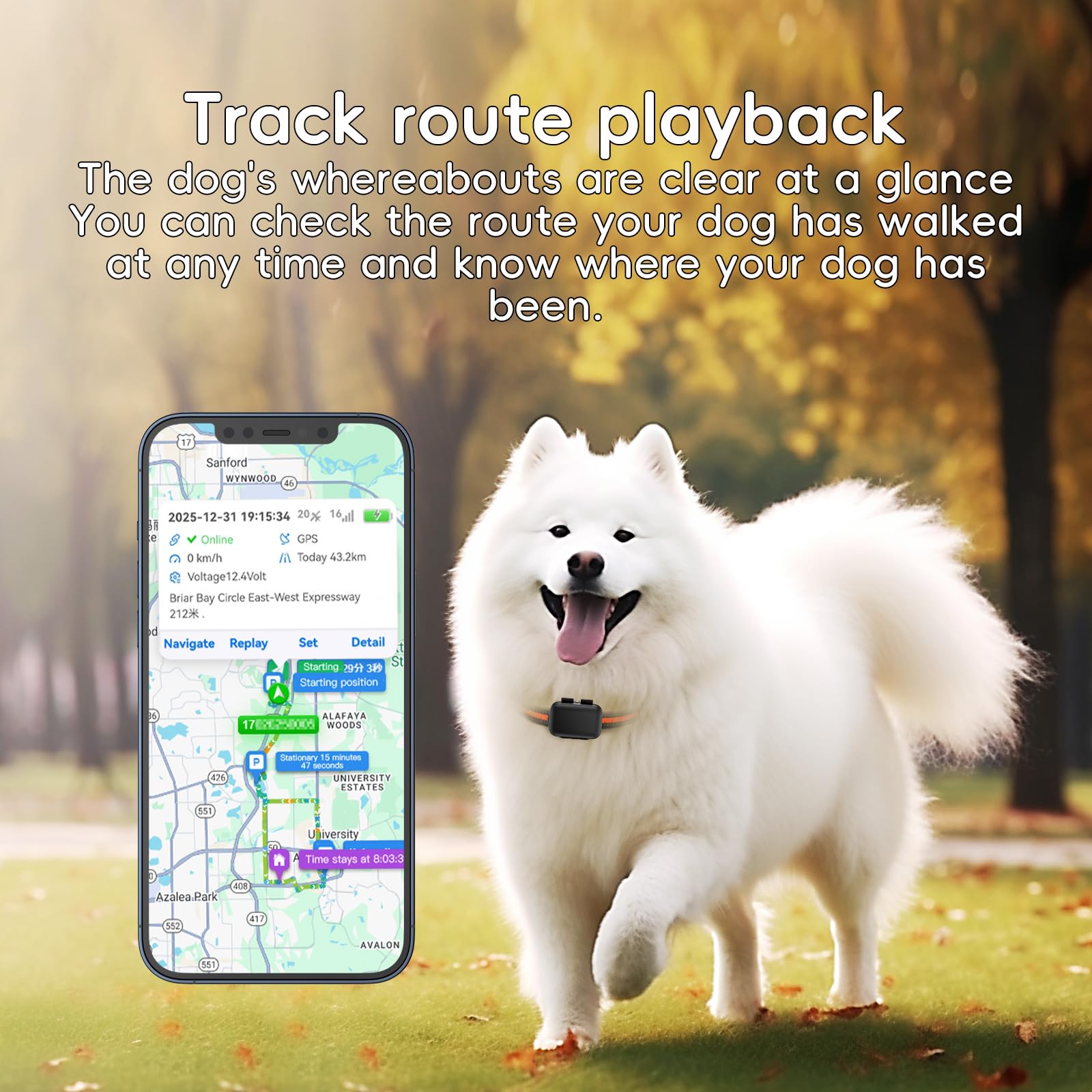 Traction Smart Dog GPS Tracker | Real-Time Pet Tracking with Virtual Fence | Waterproof | Global Positioning | Dog Collar - image 6