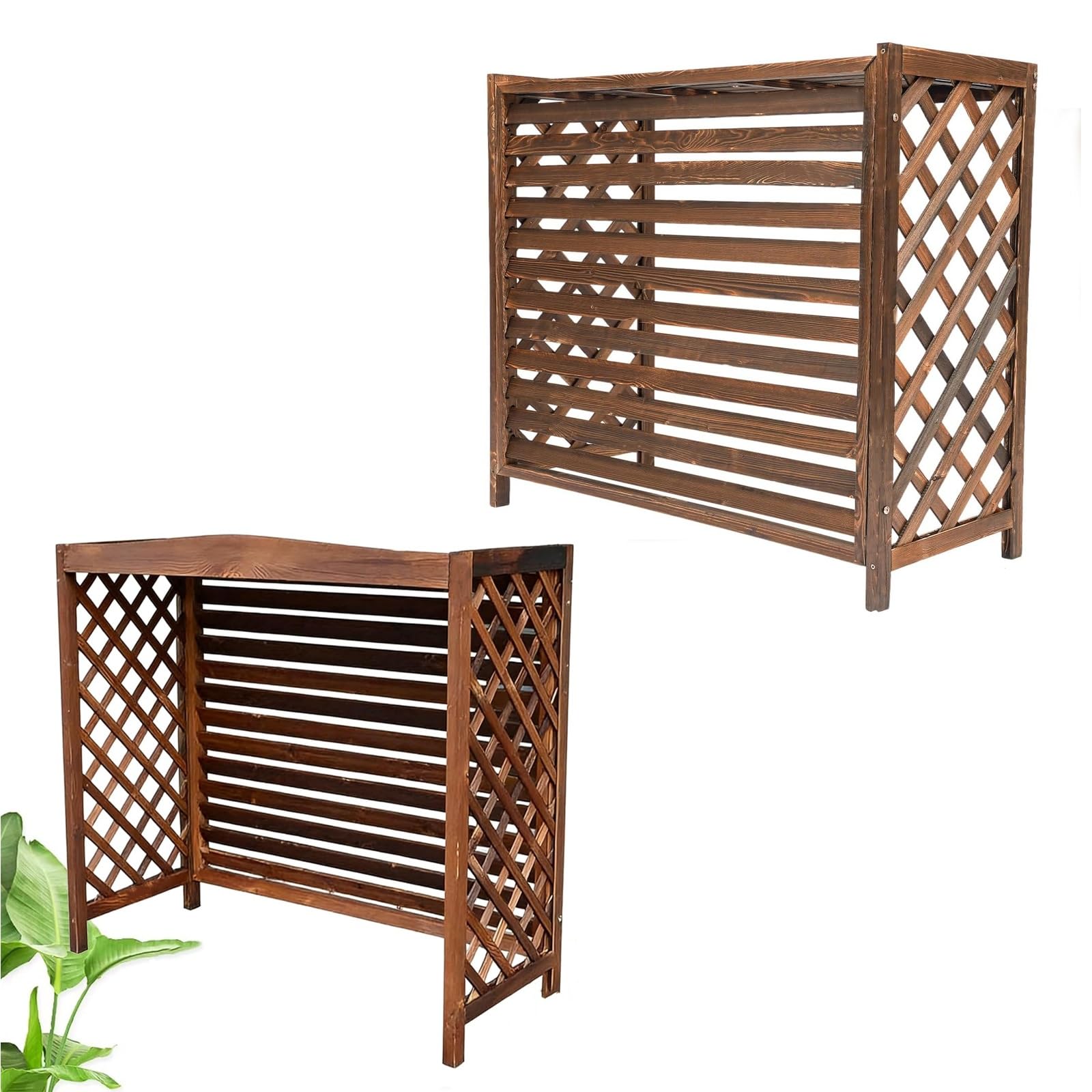 81x30x72cm-96x40x89cm-105x47x80cm-115x54x95cm, Outdoor Radiator Enclosure, Blinds Air Conditioning Cover, Solid Wood, for Outside to Hide Air Conditioner &(105x47x80cm/41.3x18.5x31.4in)
