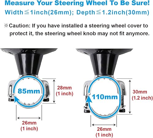 Miniatura 4 de Hypersonic Manija eléctrica para automóvil, perilla suicida de fácil dirección, accesorios para volante de automóvil, camión, barco