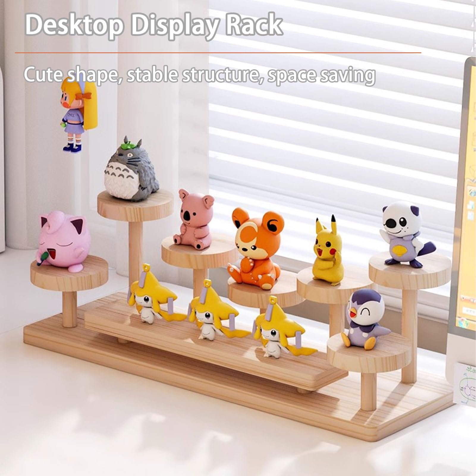 Hölzerne Parfüm Display Ständer 2 Tierkosmetische Organizer Regal für Sammlerstücke Figuren Make -up Hautpflege Home Office L