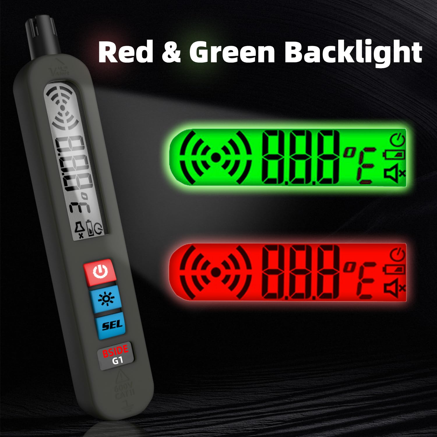 BSIDE Detector de Gas Recargable Detector de Fugas de Gas Natural con Gran LCD Alarma Visual & Zumbador & Vibración Bolígrafo Detector Multigas Portátil para Metano Propano Cocina Casa Autocaravana