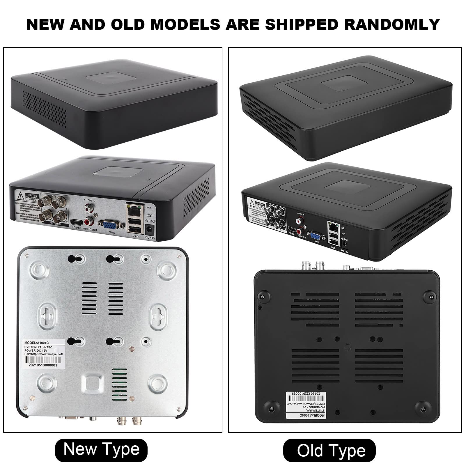 4-Kanal 4-Kanal-Sicherheits-CCTV AHd CVI/TVI/DVr NVR 5-in-1-Echtzeit-Videorecorder 100-240 V (100–240 V europäischer Standard)