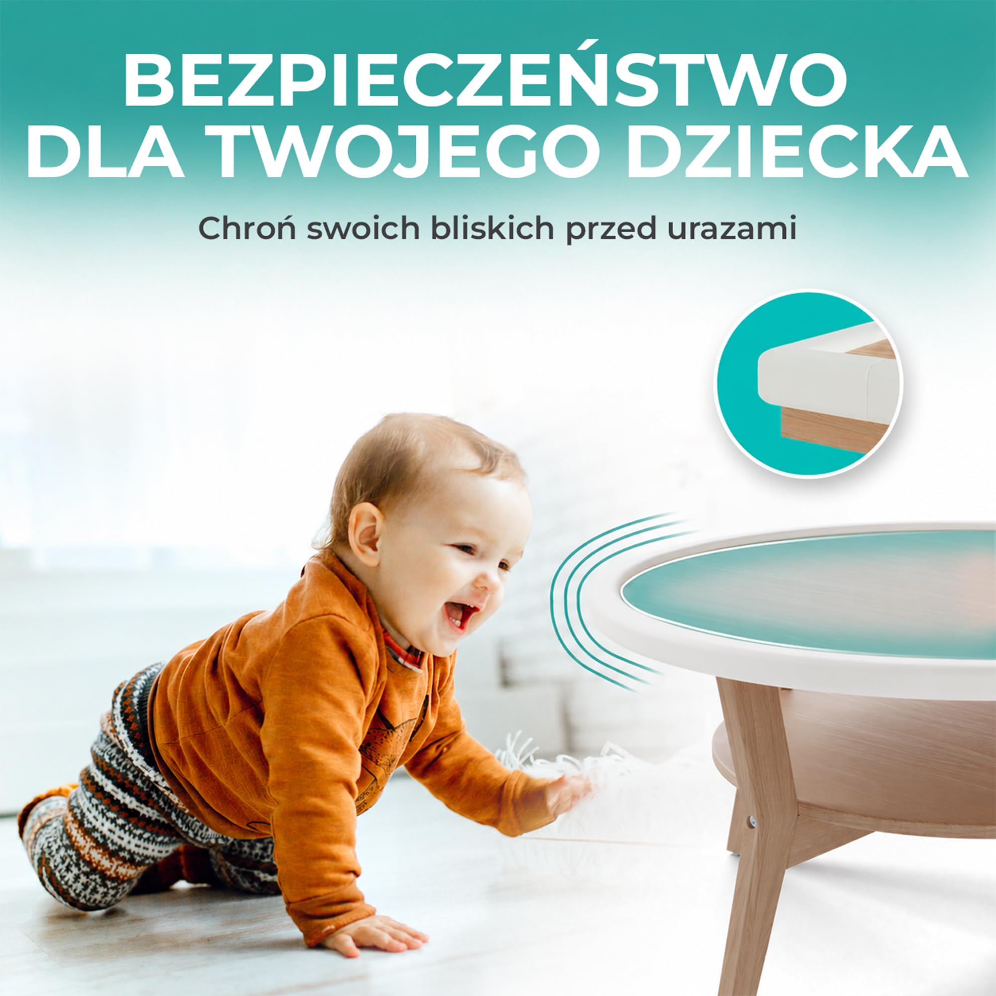 SafeMate Piankowe Osłony na Narożniki dla Niemowląt – 6m Ochraniacz na Krawędzie Stołu & 10x Samoprzylepne Osłony na Narożniki – Zabezpieczenie dla Dzieci, Stołów i Parapetów, Czarny matowy