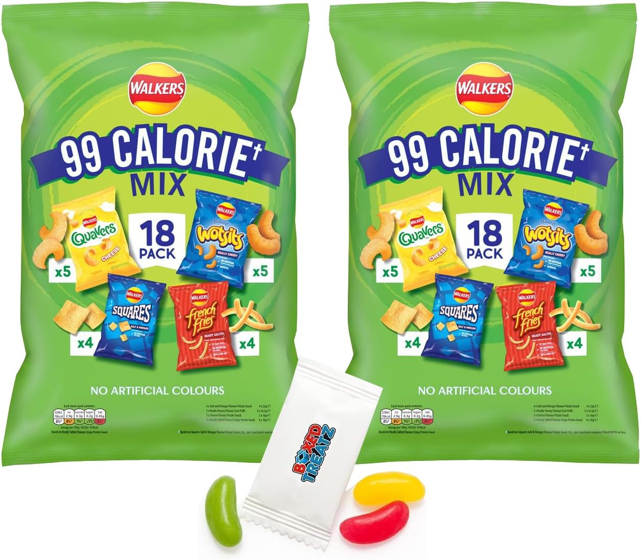 Walkers Crips Under 100 Calories Crisps Mix Snack 36 Box Quavers Cheese