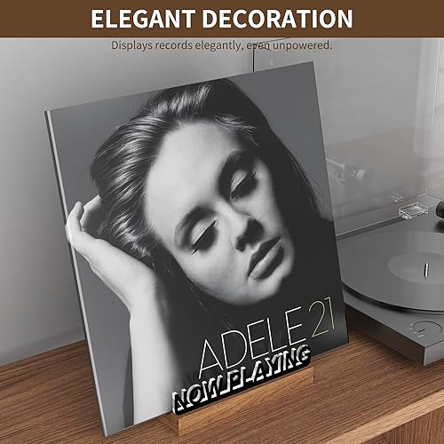 Miniatura 7 de Soporte de discos de vinilo Now Playing, soporte de exhibición de discos de vinilo con iluminación, soporte para almacenamiento de álbumes, luz