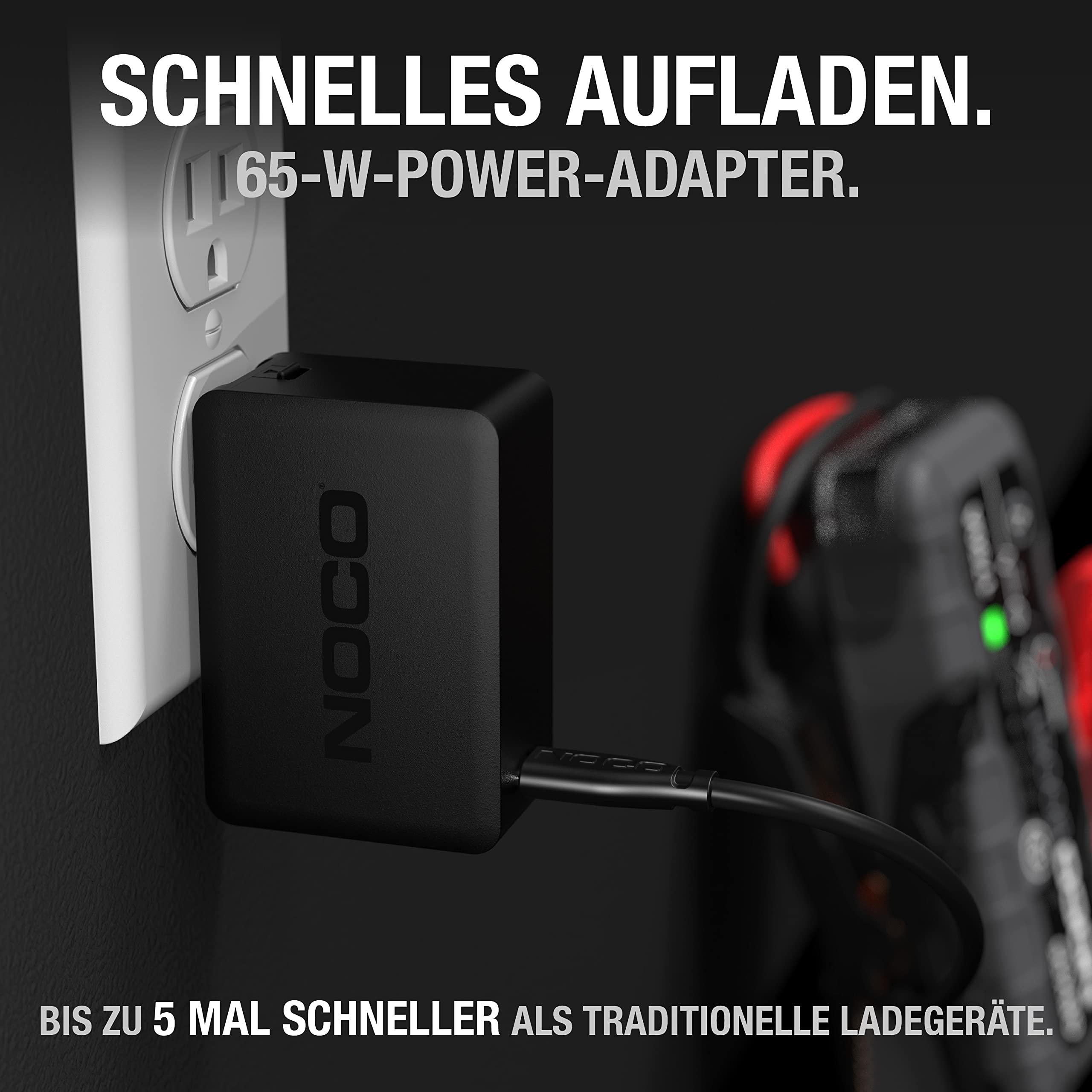 NOCO U65 65W Boost X USB-C Schnellladegerät für GBX45, GBX55, GBX75 und GBX155 UltraSafe- Lithium Starthilfe, Plus MacBook, iPad, iPhone, Galaxy, Dell, Note, Pixel, Lenovo, HP, Switch, und mehr