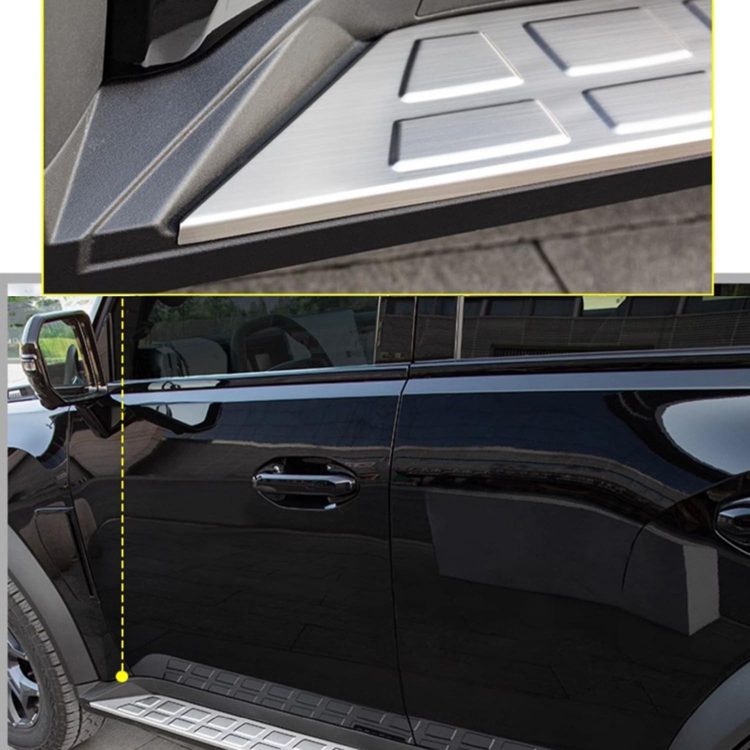 ITrims Running Boards Cover for Chery Jetour Traveller T2 2023 2024 2025 Car Accessories Trim Side Steps Pads Protector Overlay Stainless Steel 2PCS (Silver)