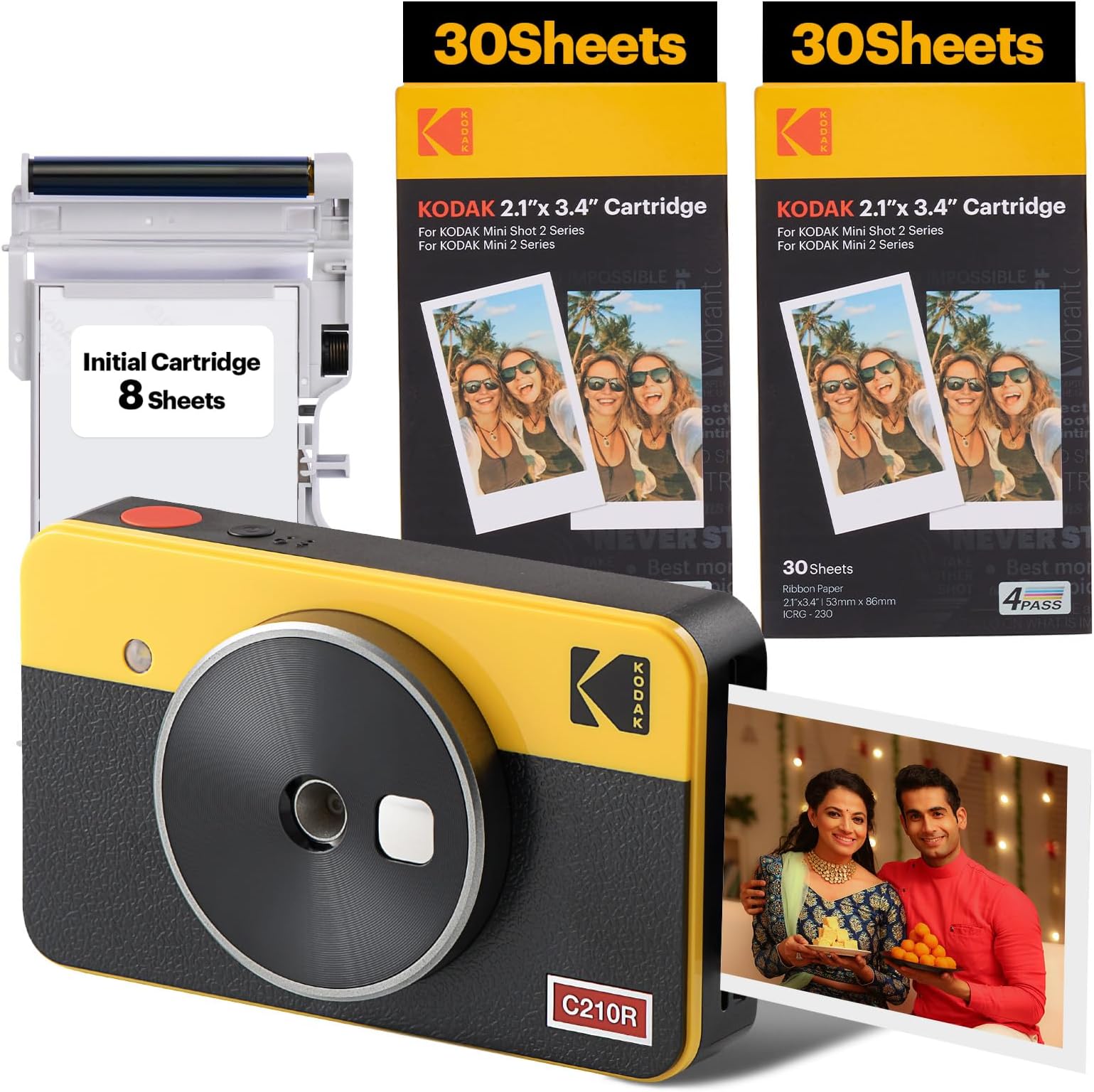 Kodak Mini Shot 2 Retro 2in1 + 68 Sheets Bundle