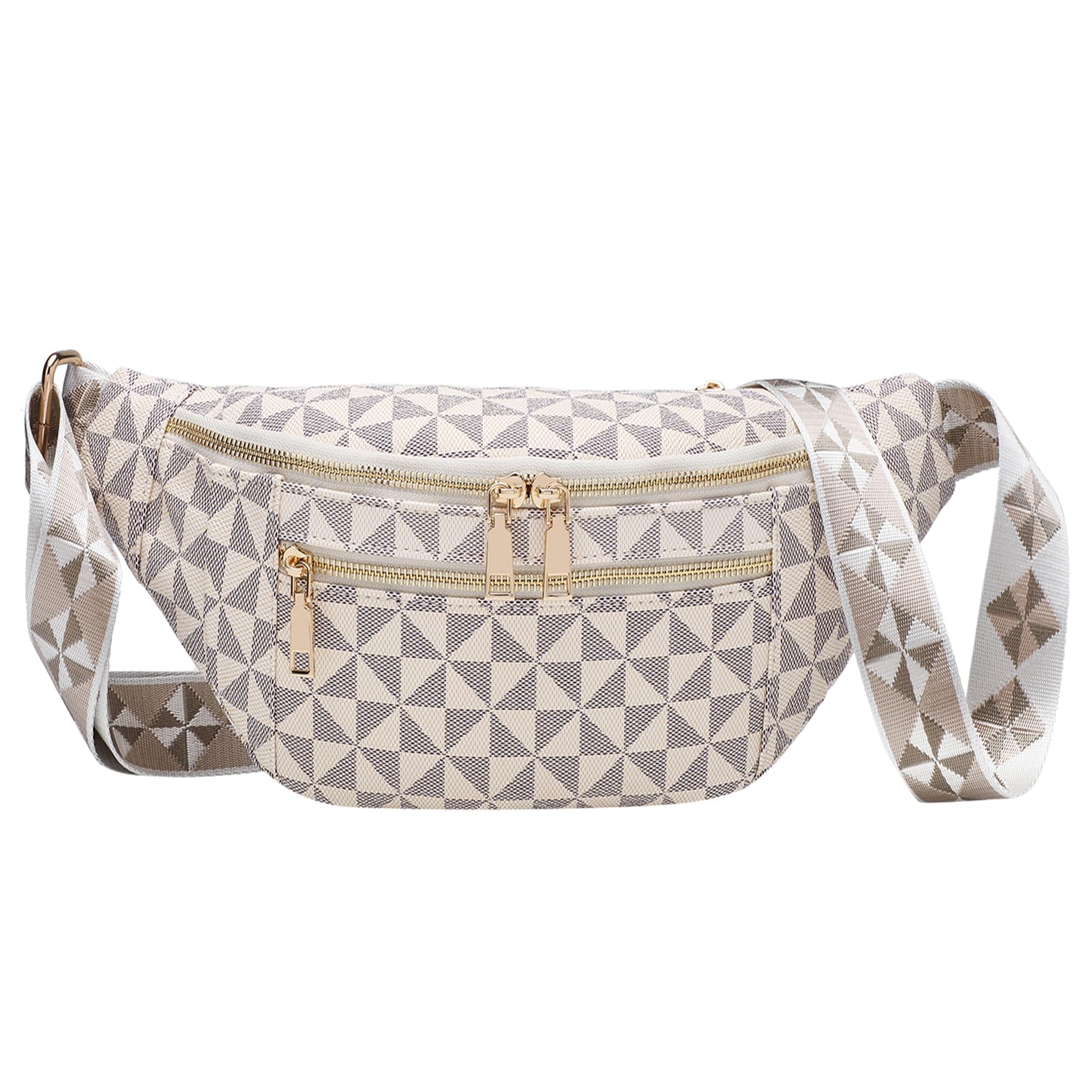 Crossbody Sling Bag for Women & Men – Trendy Checkered Fanny Pack – Waist Bag for Travel, Festival & Daily Commute | Lightweight, for Travel,