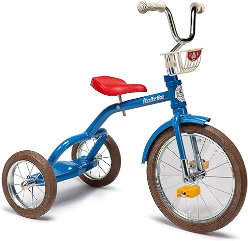Italtrike Spoke Triciclo grande de 16 pulgadas para exteriores con cesta para niños pequeños y niños, ingeniería superior, fuerte y duradero,