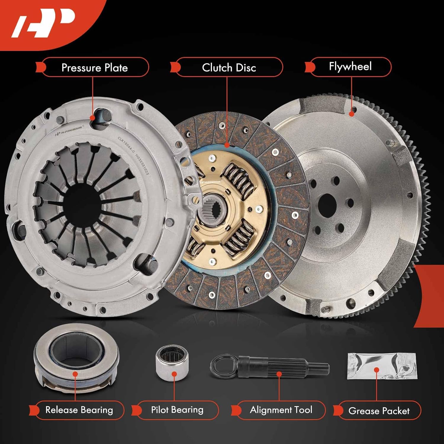 A-Premium Transmission Clutch Kit with Flywheel Compatible with Mazda 3 2004-2013 2.0L, 2-PC Set, Replace# LF1711500A