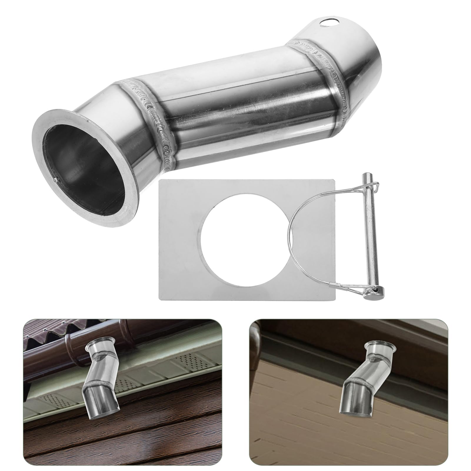 ibasenice 1Set Rain Chain Adapter Kit Durable Gutter Connection for Outdoor Decor Easy Installation Resistant Design for Rain Chain Setup Gardens