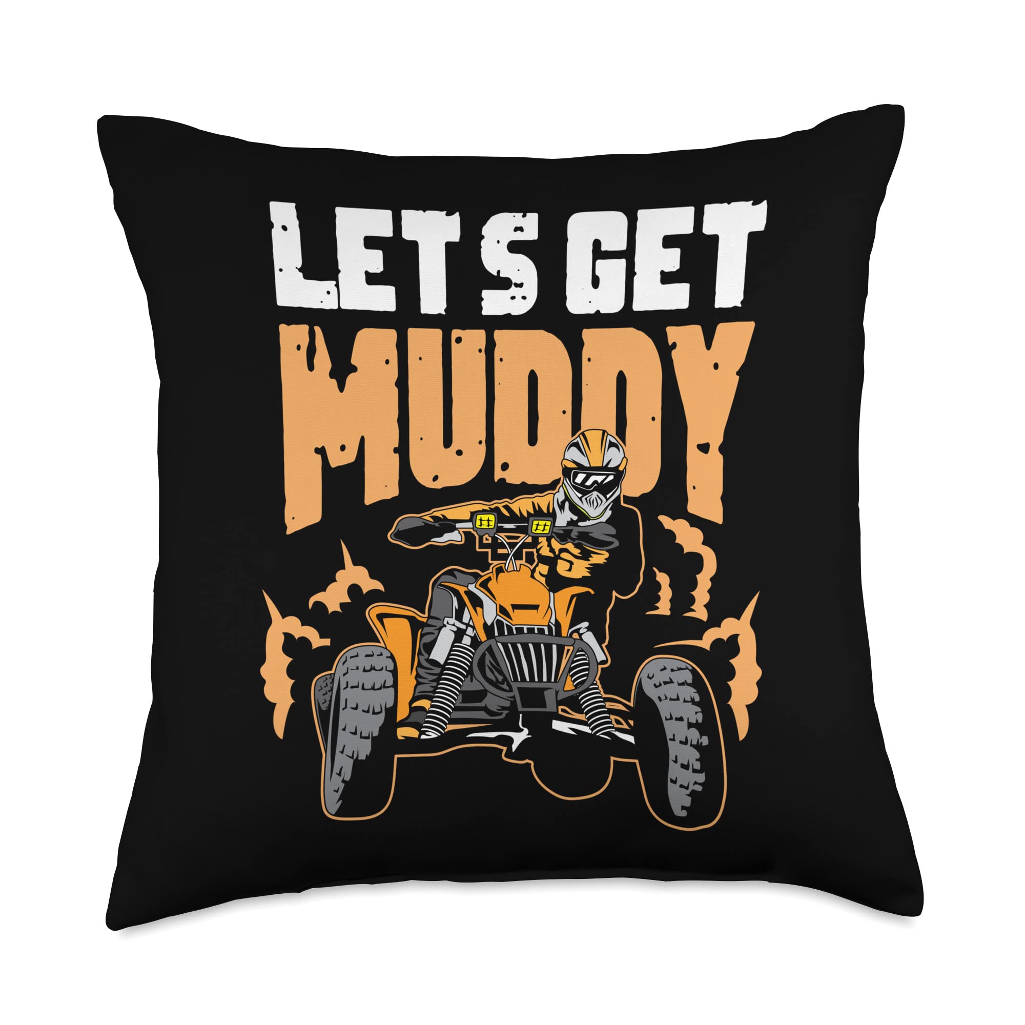 Lets get Muddy Brave Person Throw Pillow, 18x18, Multicolor