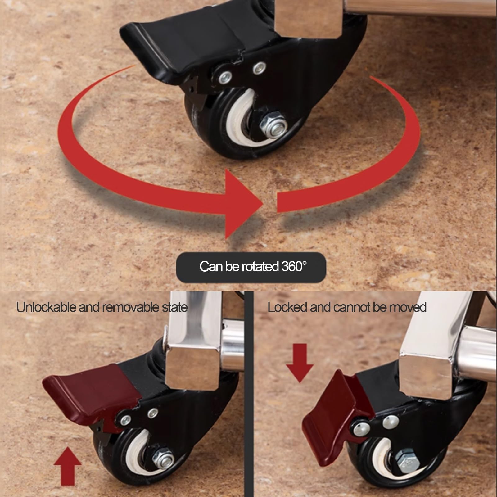 Rastrelliera Da Pavimento CCLIFE Per 2 Bici - Supporto Ferro Per Pneumatici Fino 65mm - Foto 11