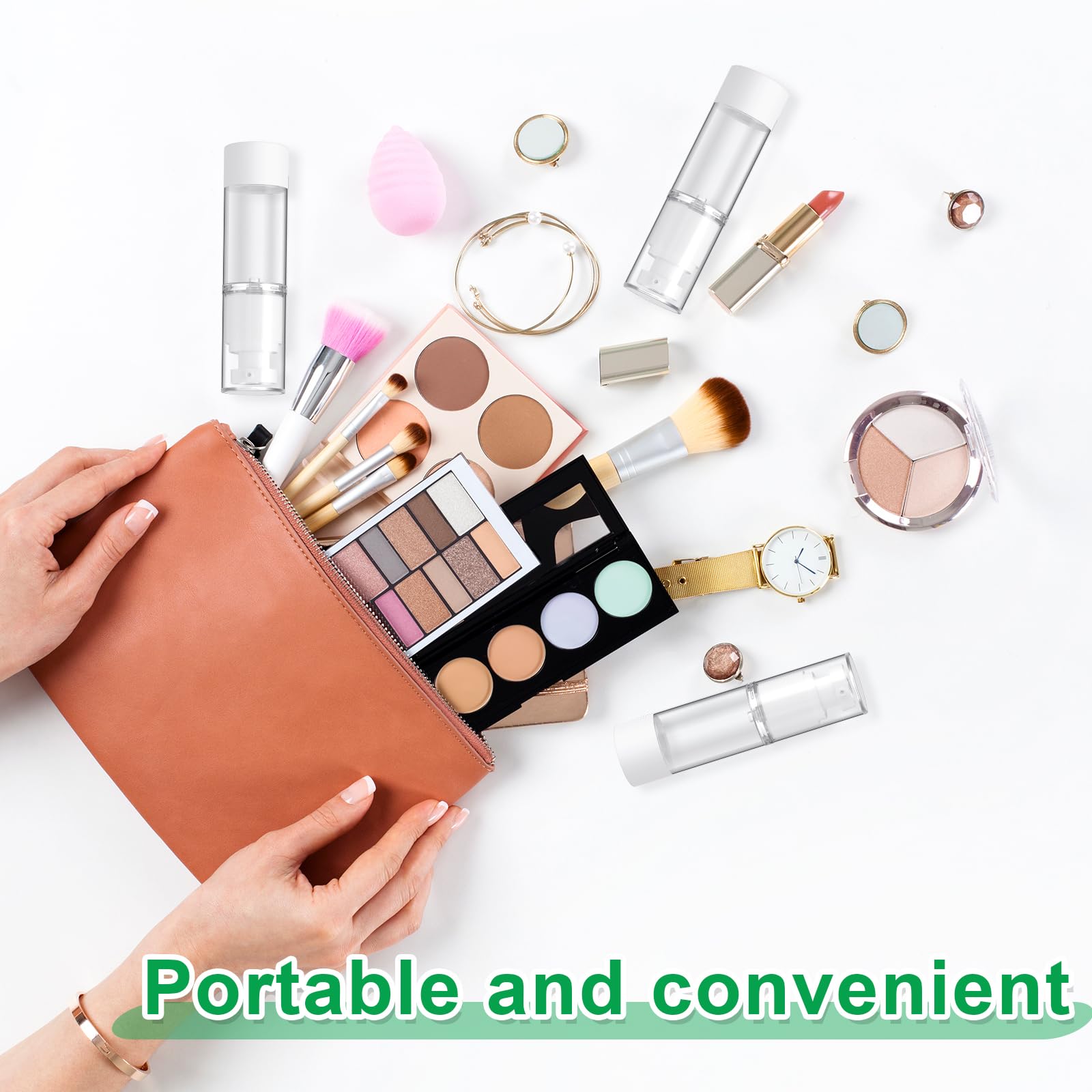 Sabary 60-Piece Refillable Cosmetic Travel Bottles, Plastic Toiletry Containers