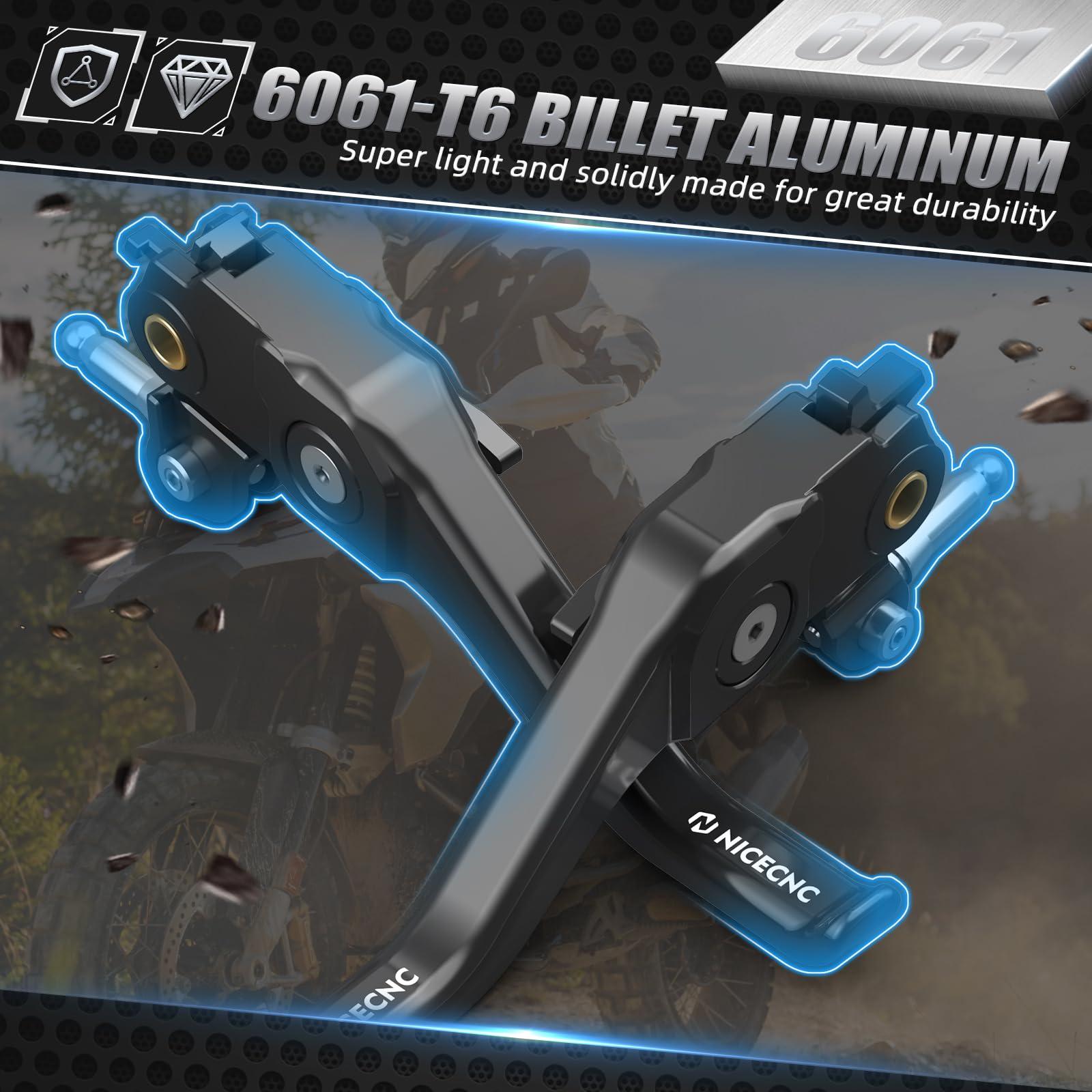 NICECNC Aluminium Kurzhebel Für BMW Motorräder - Brems- & Kupplungshebel 2-Finger Shorty