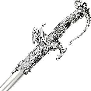 Saint George Dragon Saber Fantasy Knight Sword - Dull Blade - for Collections, Gifts