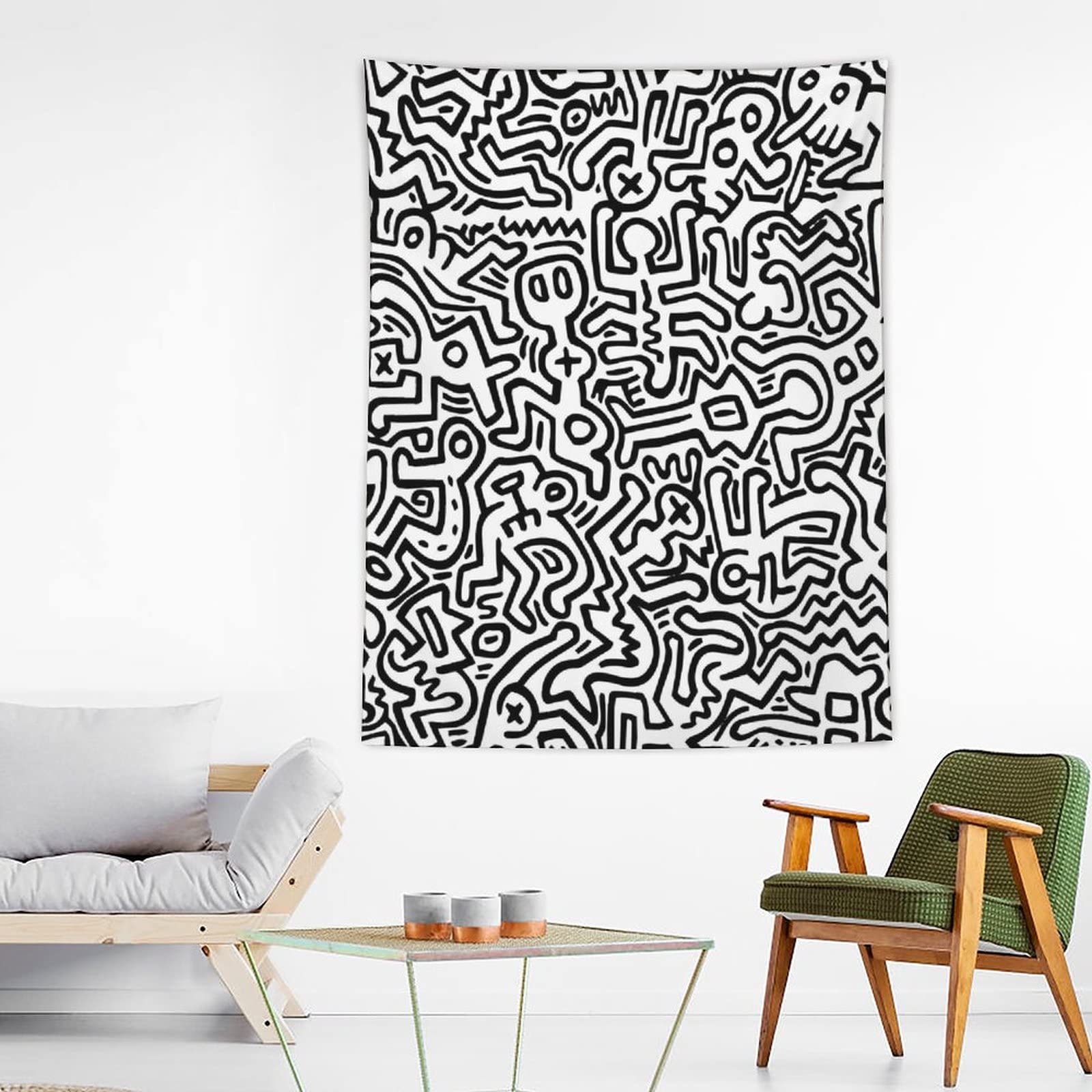 キースヘリング Keith Haring ウォールデコ シャワーカーテン 【公式通販】