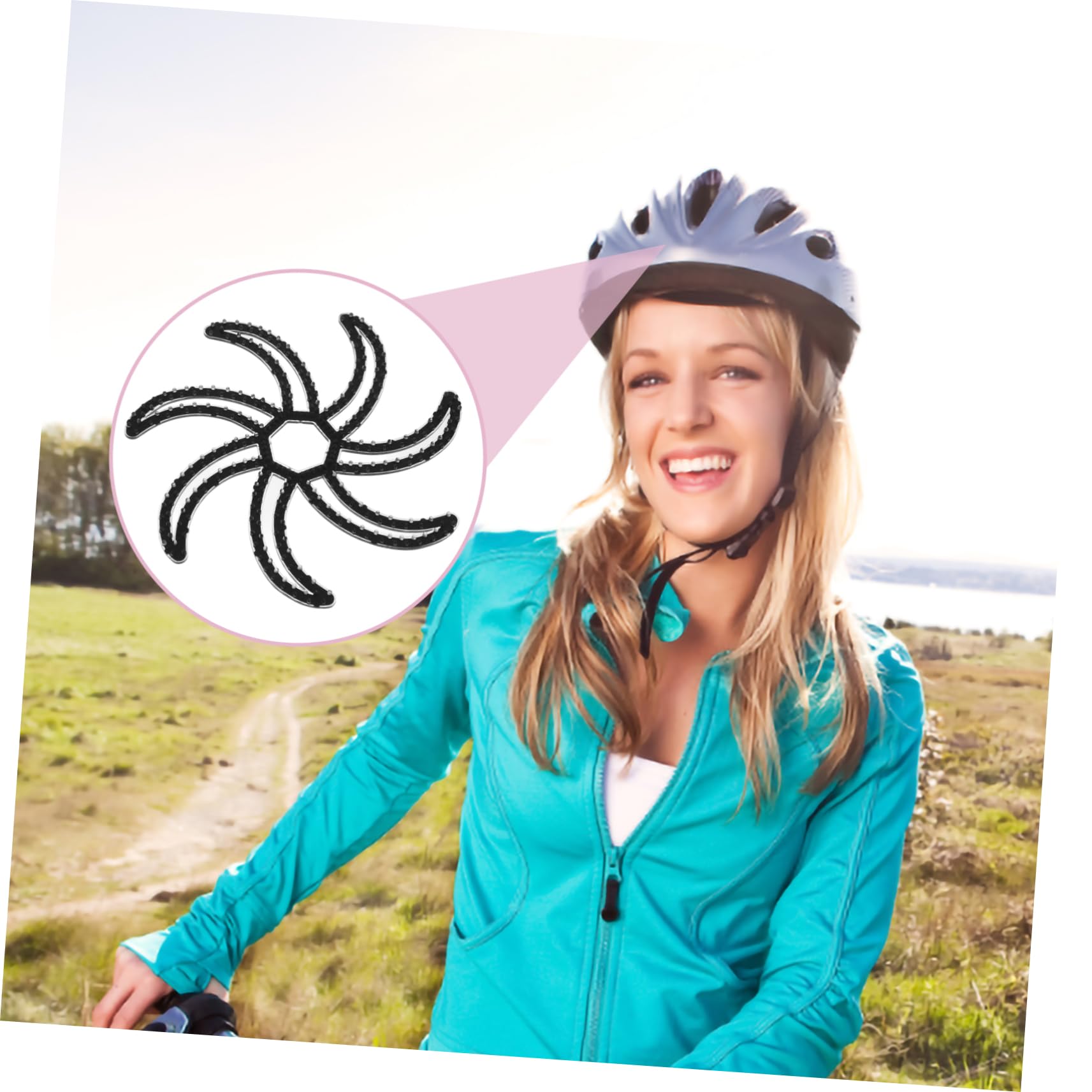 COOLHIYA Breathable Helmet Liner Cushion for Cycling Lightweight and Removable Padding for Against Impact Fits Helmets