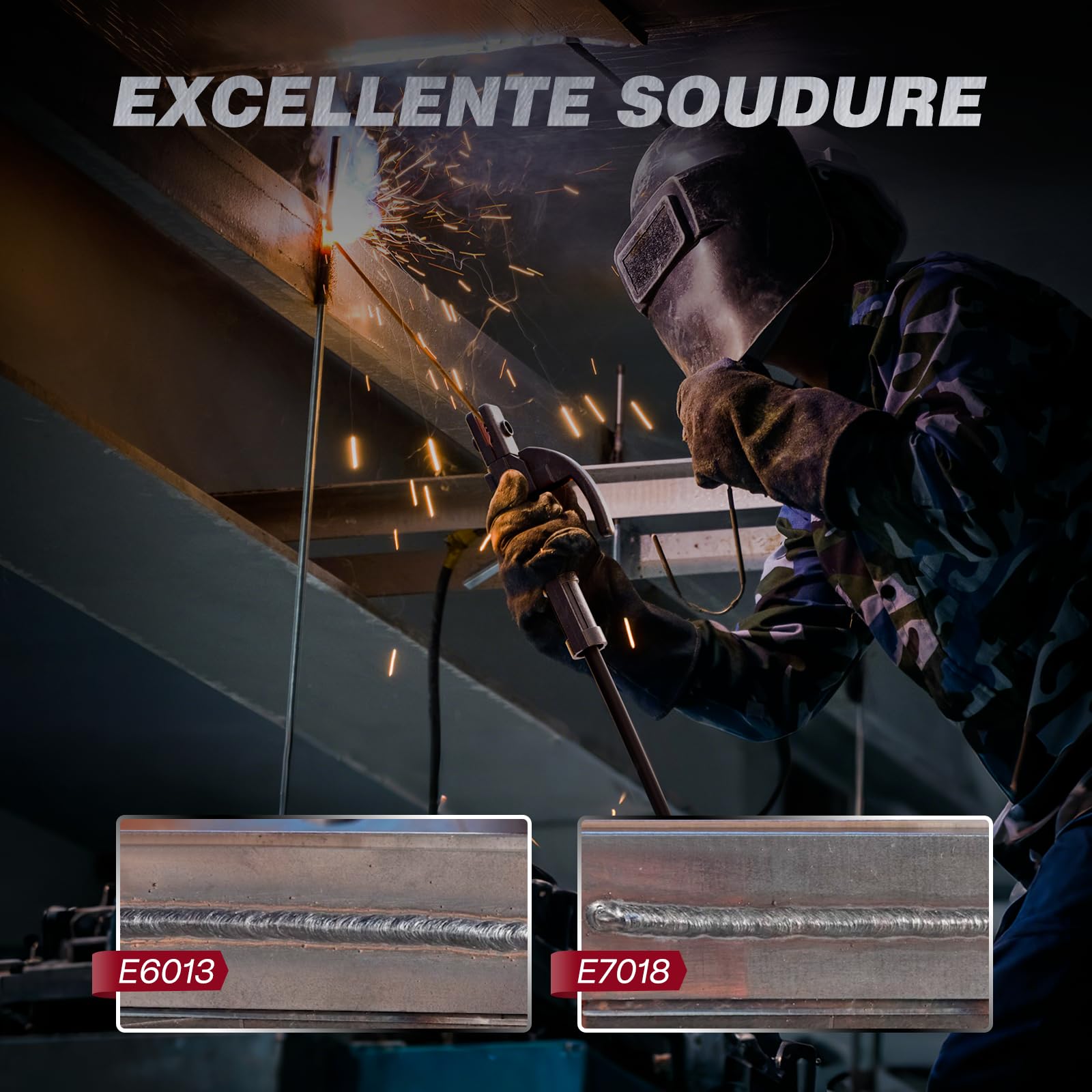 ARCCAPTAIN ARC200 Poste a Souder Poste à Souder Inverter avec Contrôle Synergique, Machine a Souder MMA 230V, IGBT, Hot Start, Arc-Force, Anti-Stick