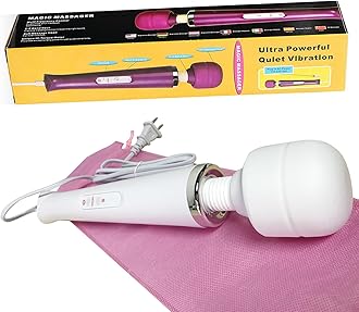 Power Massager Vibrating Big Tool Electric Neck Foot Back Hand Leg Arm Shoulder Massage Aches Sports Recovery for Women, Hand Held Deep Tissue Muscle Massager, Personal Massage Device (White Color)