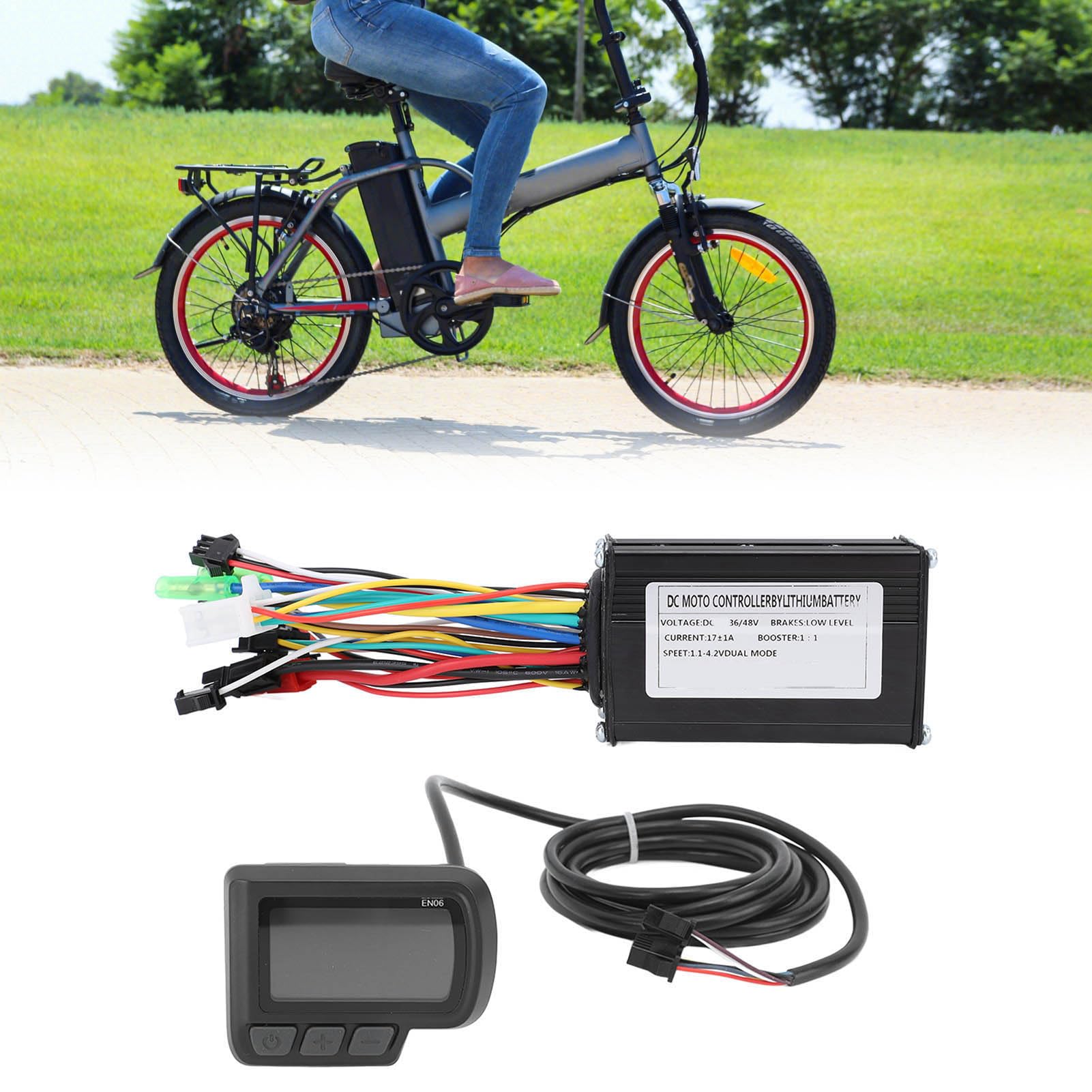 Controlador eléctrico 36V 48V 17A, kit de controlador de velocidad de panel, controlador de tres modos para motor de 250W 350W, con carcasa de metal y panel ABS para scooter