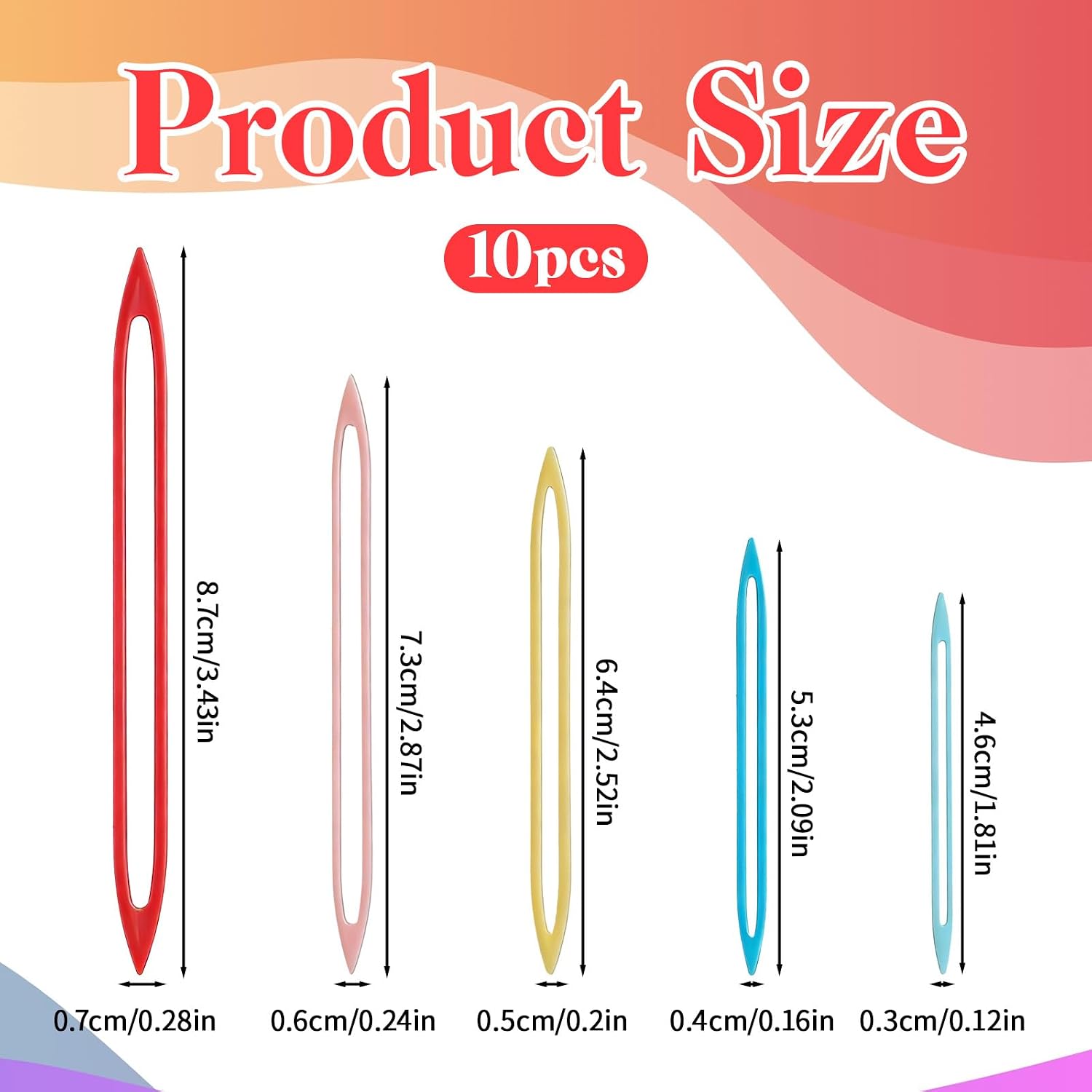 10 Pcs Yarn Needles Large Eye for Crochet Plastic Large Eye Sewing Needles for Thick Bulky Yarn Crochet Supplies and Accessories for Sewing Knitting Weaving
