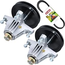GELASKA 2 Pack 918-06991 Spindle Assembly with 954-04060C Belt Replaces 618-06991 918 06991 for Troy Bilt 42" Pony 42, Bronco 42, Huskee LT4200, Craftsman 42 T110 T130 T1000 T1200 T1400 LT4200 Mowers