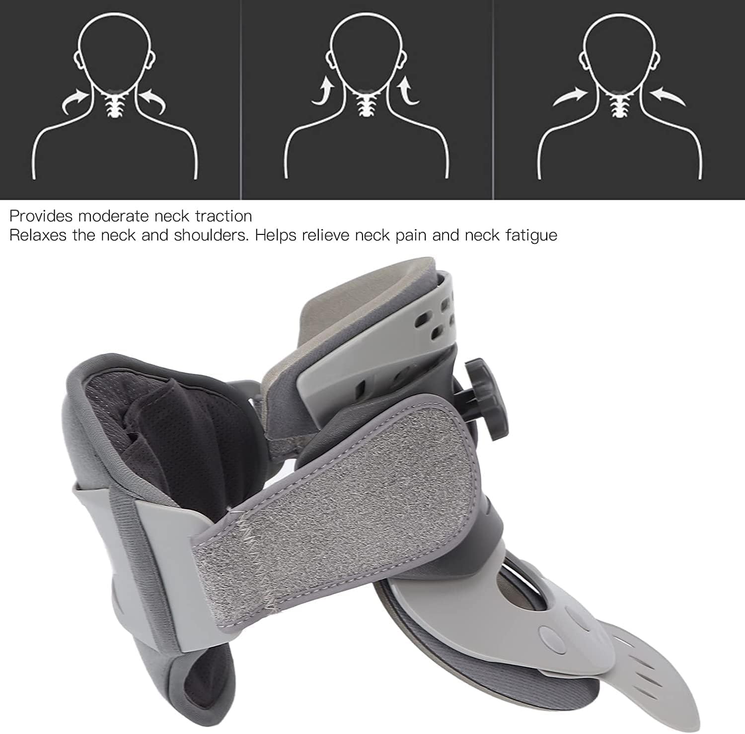 Supporto per Il Collo per Il Dolore al Collo, barella per trazione cervicale, Dispositivo di trazione, tutore per impacchi Caldi, dispositivi di Stretching cervicale, tutori per al