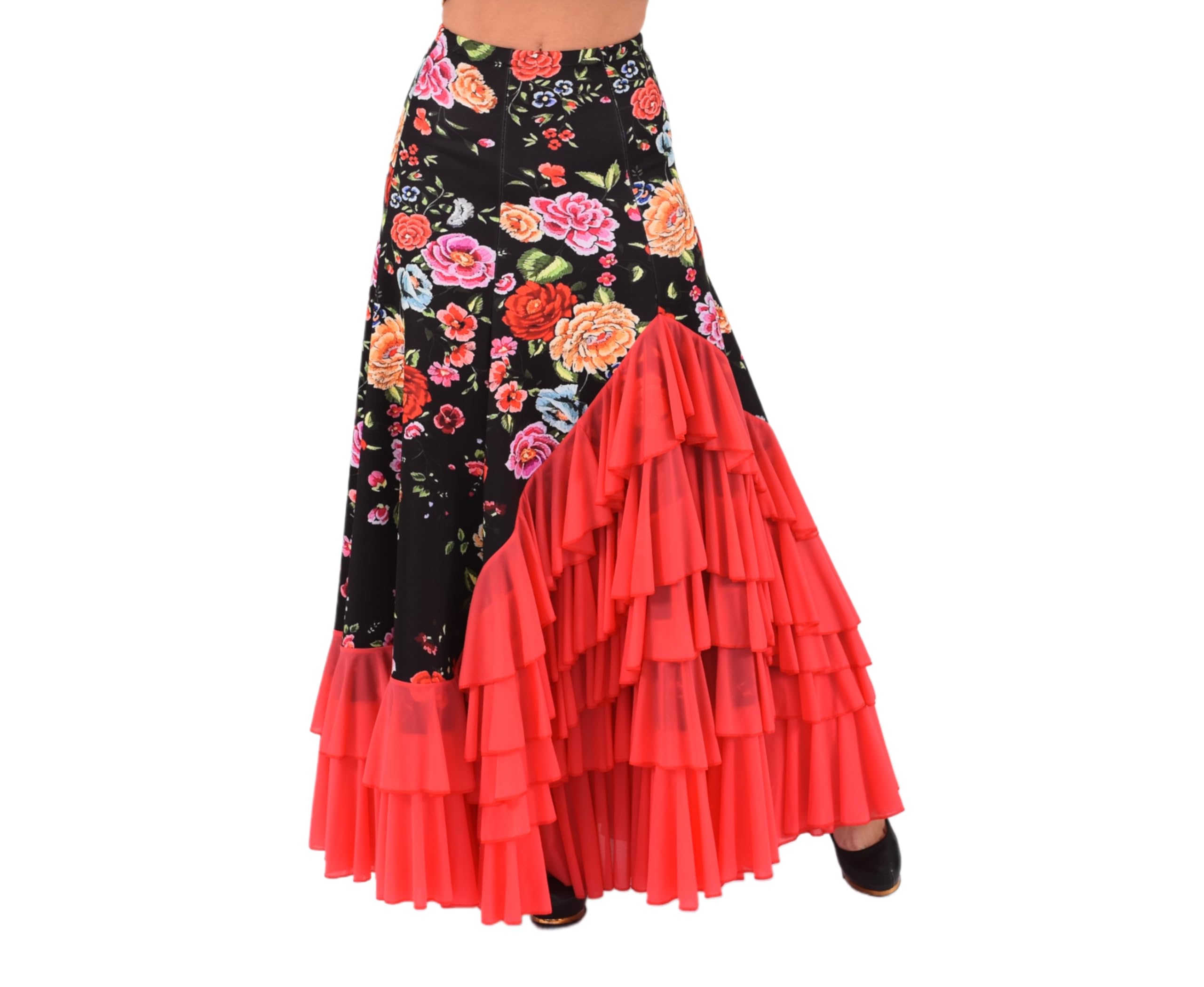 Falda Flamenca Mujer con 5 Volantes – Mucho Vuelo y Caída Espectacular – Ligera, Cómoda y Ideal para Baile, Ensayo o Escenario — view 11