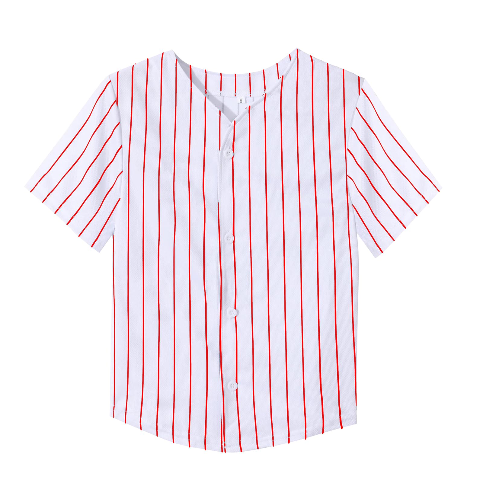 Yuji Itadori Kids Baseball Jersey Button Boys Short Sleeve T-Shirts Hip Hop Fashion Casual Sports Solid Color Shirt