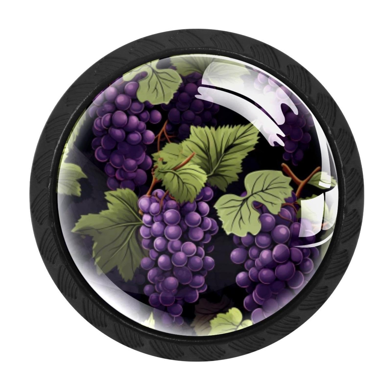 CHENZZZZ 4 Pack Grape Kitchen Cabinet Knobs Drawer Knobs Door Dresser Handles for Personalized Gifts Great for Any Occasion
