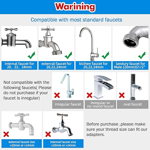 Miniatura 2 de Filtro de agua para fregadero de baño, extensor giratorio 1080 para grifo purificador de agua para fregadero, elimina cloro, sabor, olor, más del