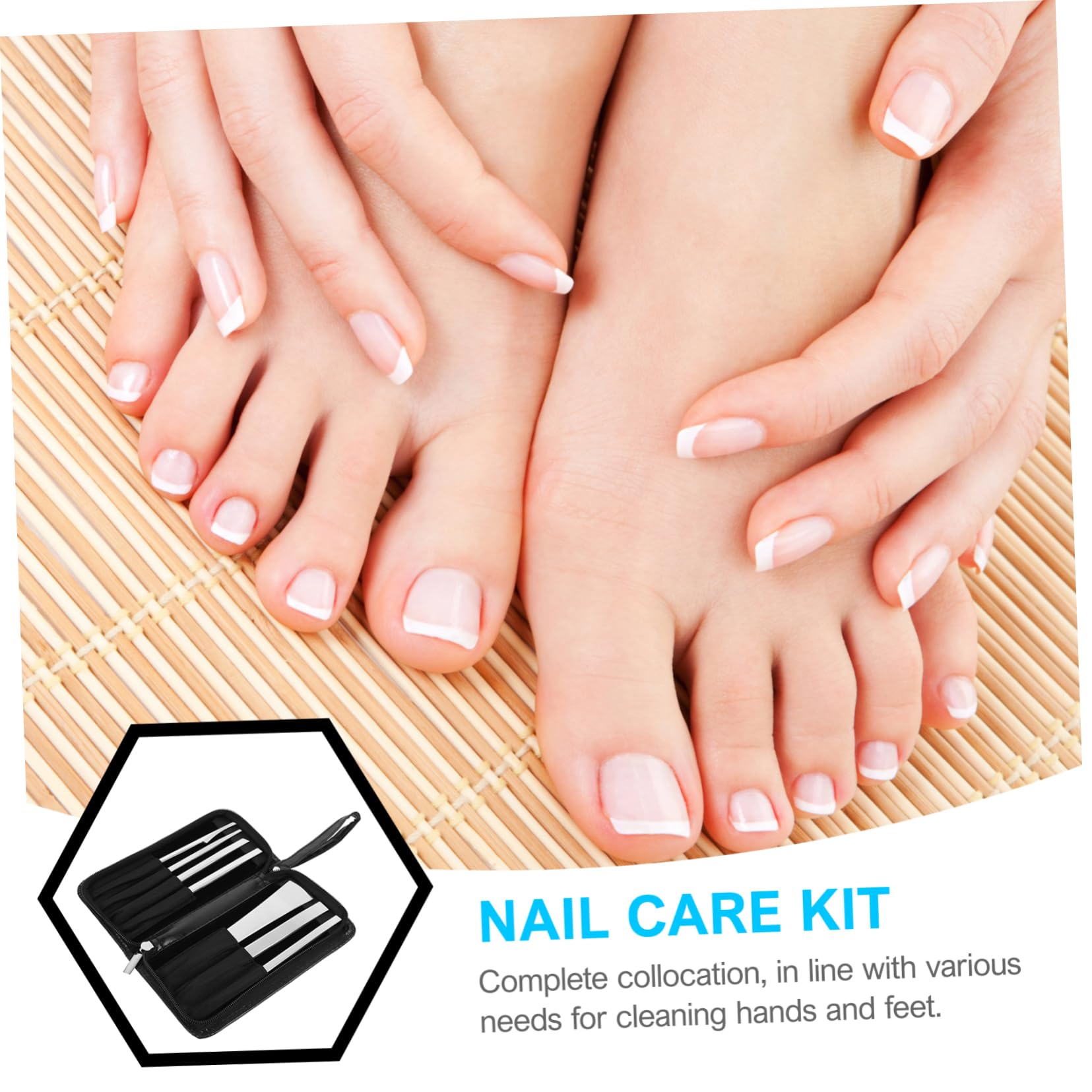 Kit Strumenti Pedicure 7 Pezzi in Acciaio Inox per Calli | Argento per Pulizia Mani e Piedi Uso Professionale e Domestico e Rimozione della Pelle Morta Pelle Secca