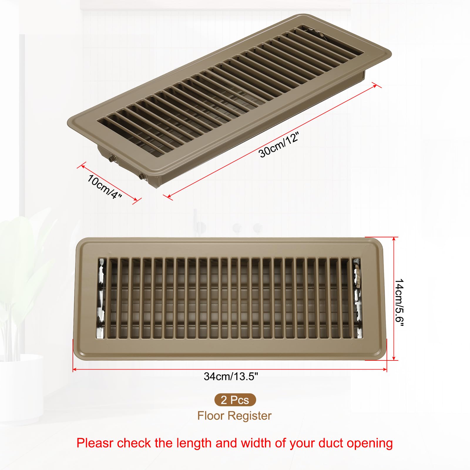 PATIKIL 12 x 4 Inch Floor Register - Image 2